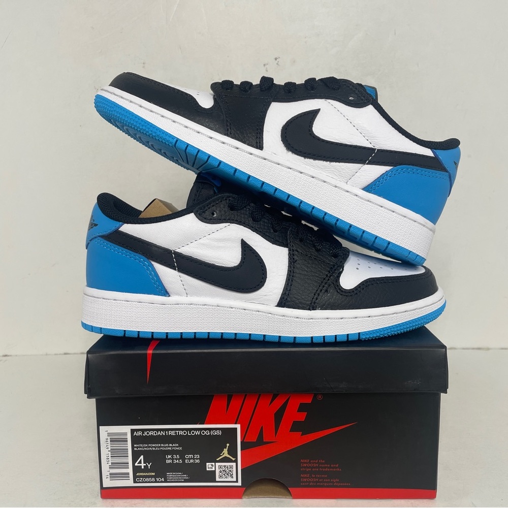 Nike Air Jordan 1 Retro Low OG GS “Powder Blue/UNC” 2022 - Picture 1 of 4